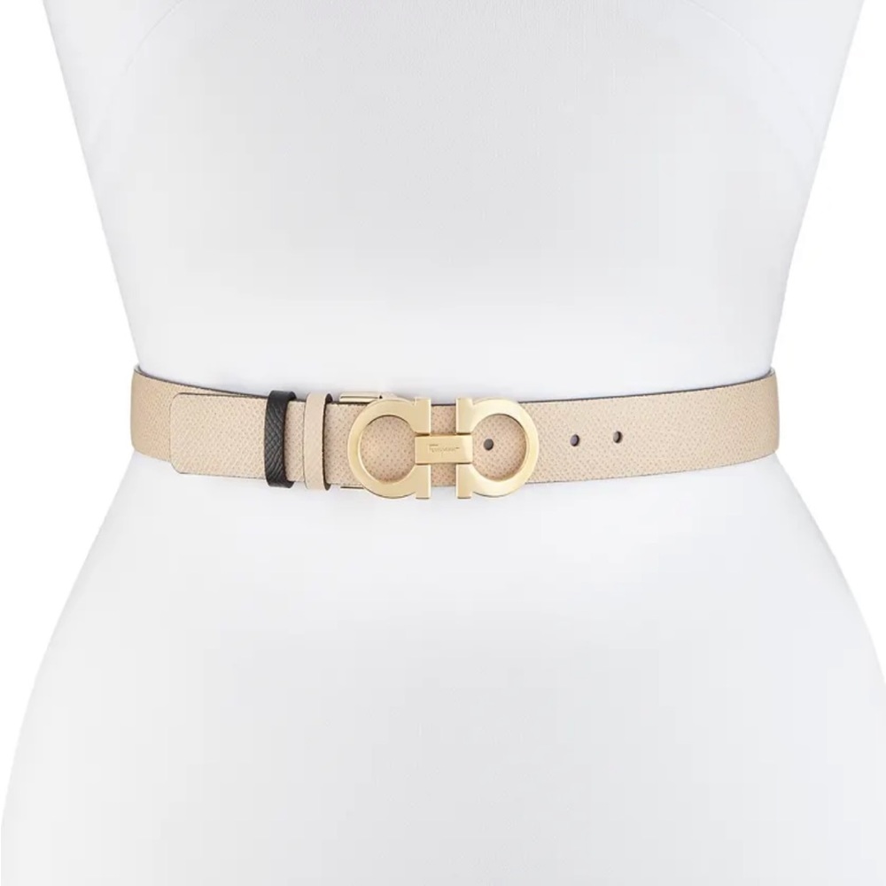 Ferragamo Gancini-Buckle Reversible Leather Belt